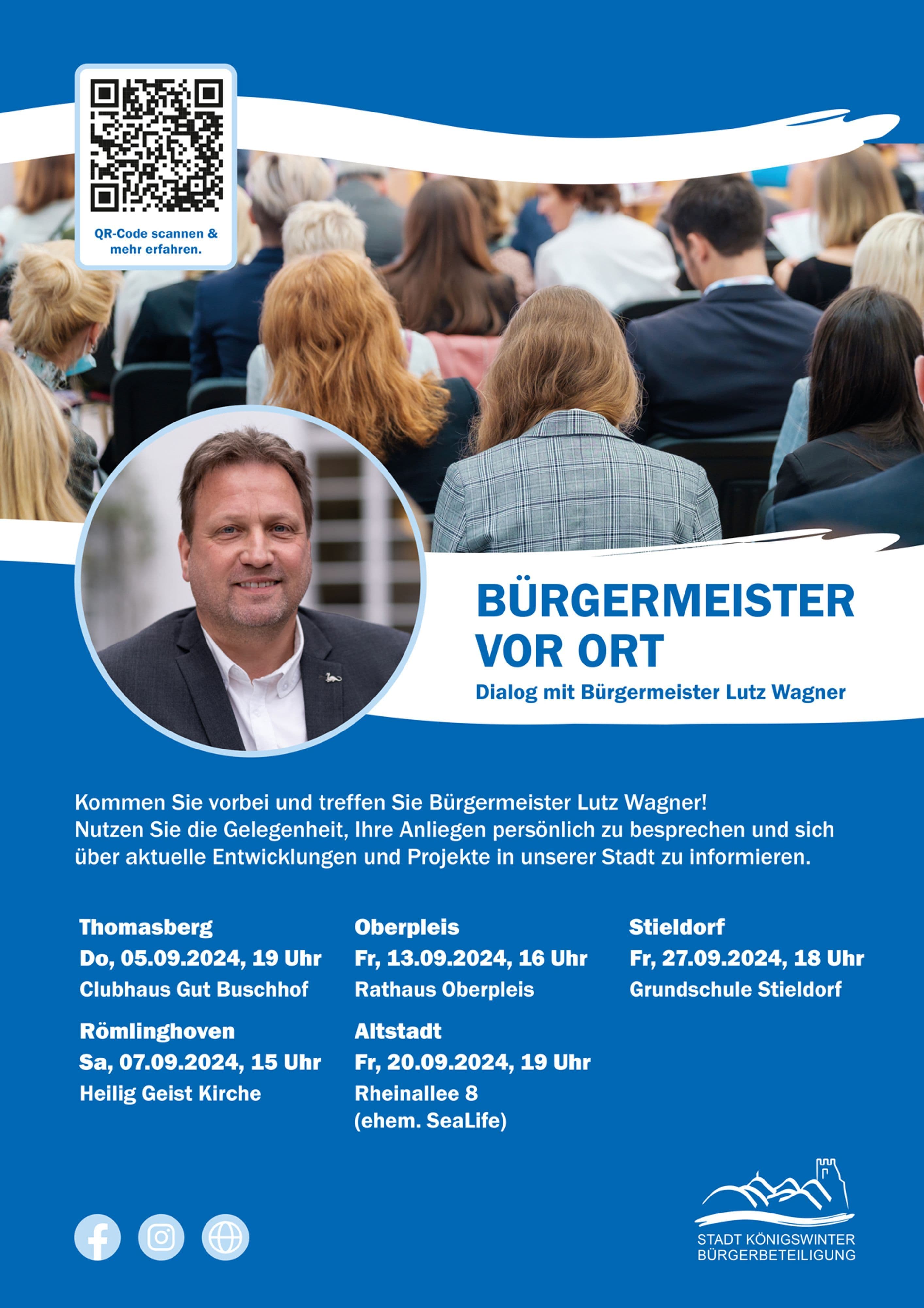Bürgermeister Lutz Wagner startet mit Bürgerdialogen in Königswinter