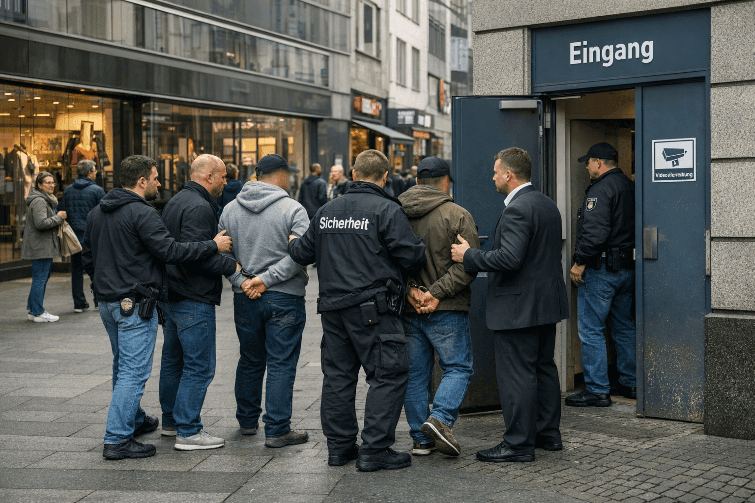Drei mutmaßliche Ladendiebe in Kaufhaus an der Hohe Straße gefasst