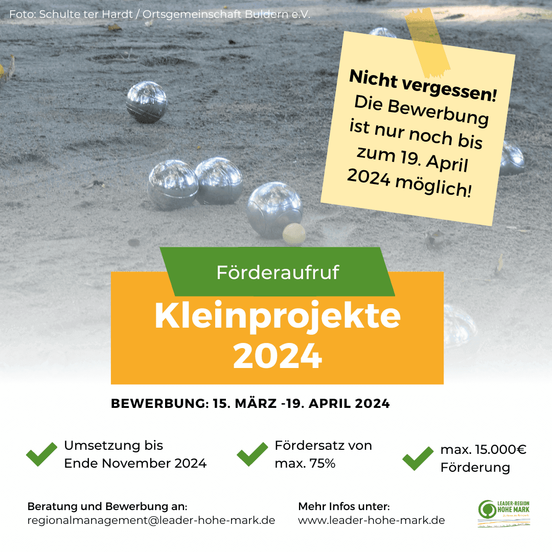Förderprogramm für Kleinprojekte