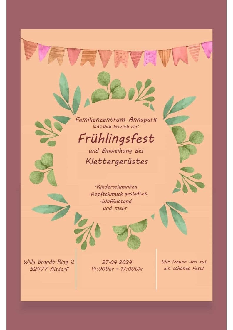 Frühlingsfest im Familienzentrum Annapark