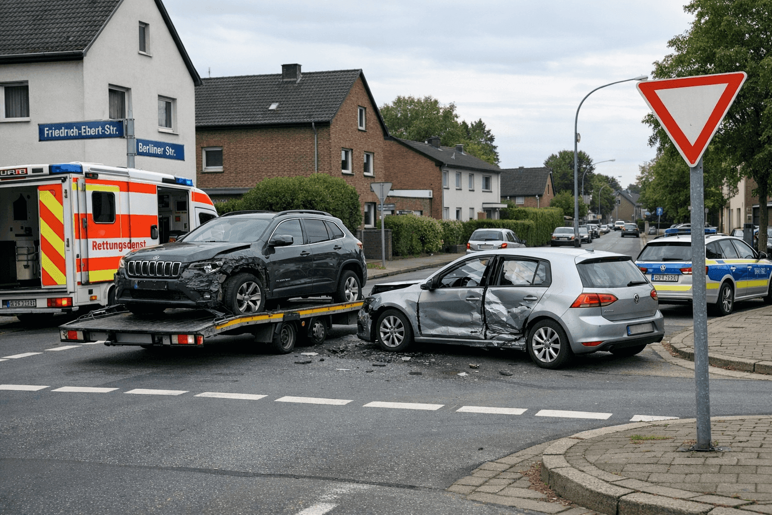 Kreuzungskollision in Hamm: Zwei Frauen verletzt
