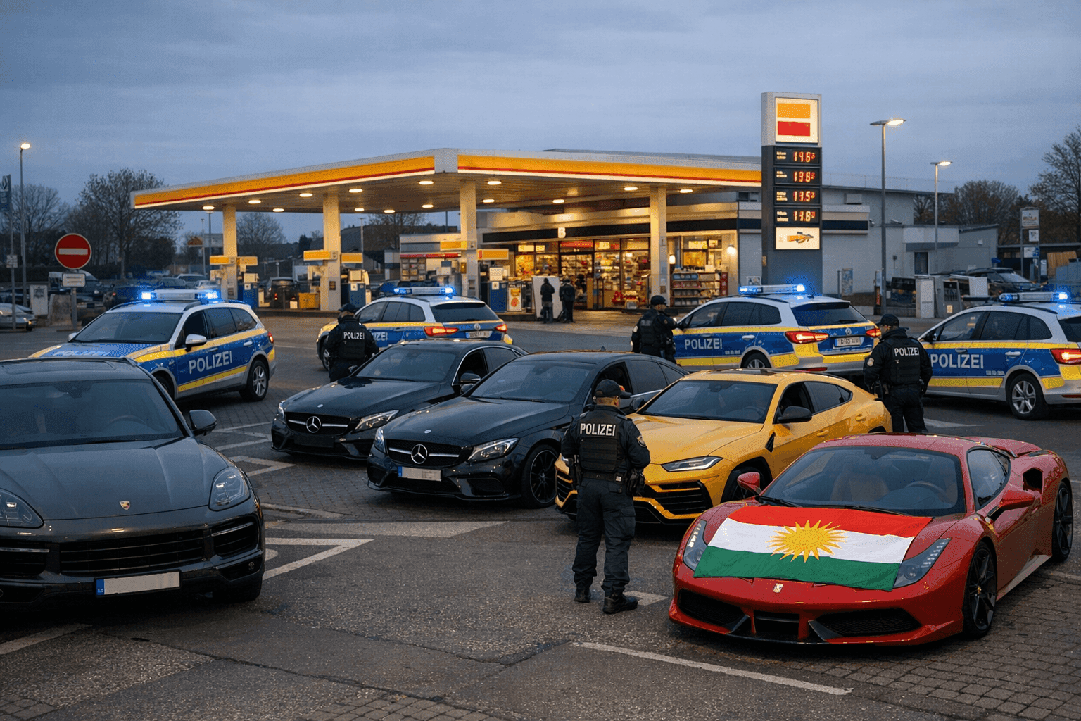 Sechs Sportwagenfahrer nach Verdacht auf verbotenes Rennen gestoppt