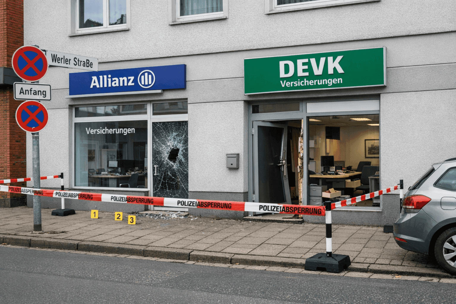 Zwei Einbrüche in Versicherungsbüros in Hamm-Mitte