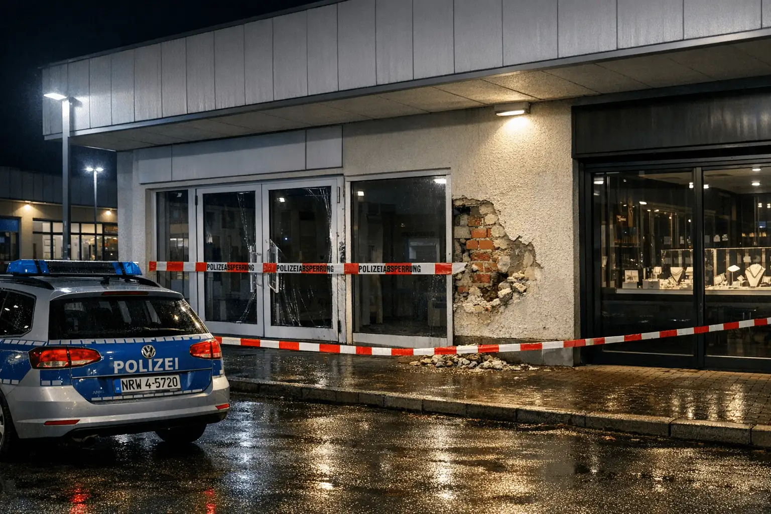 Einbrecher scheitern an Juwelier in Erftstadt-Liblar