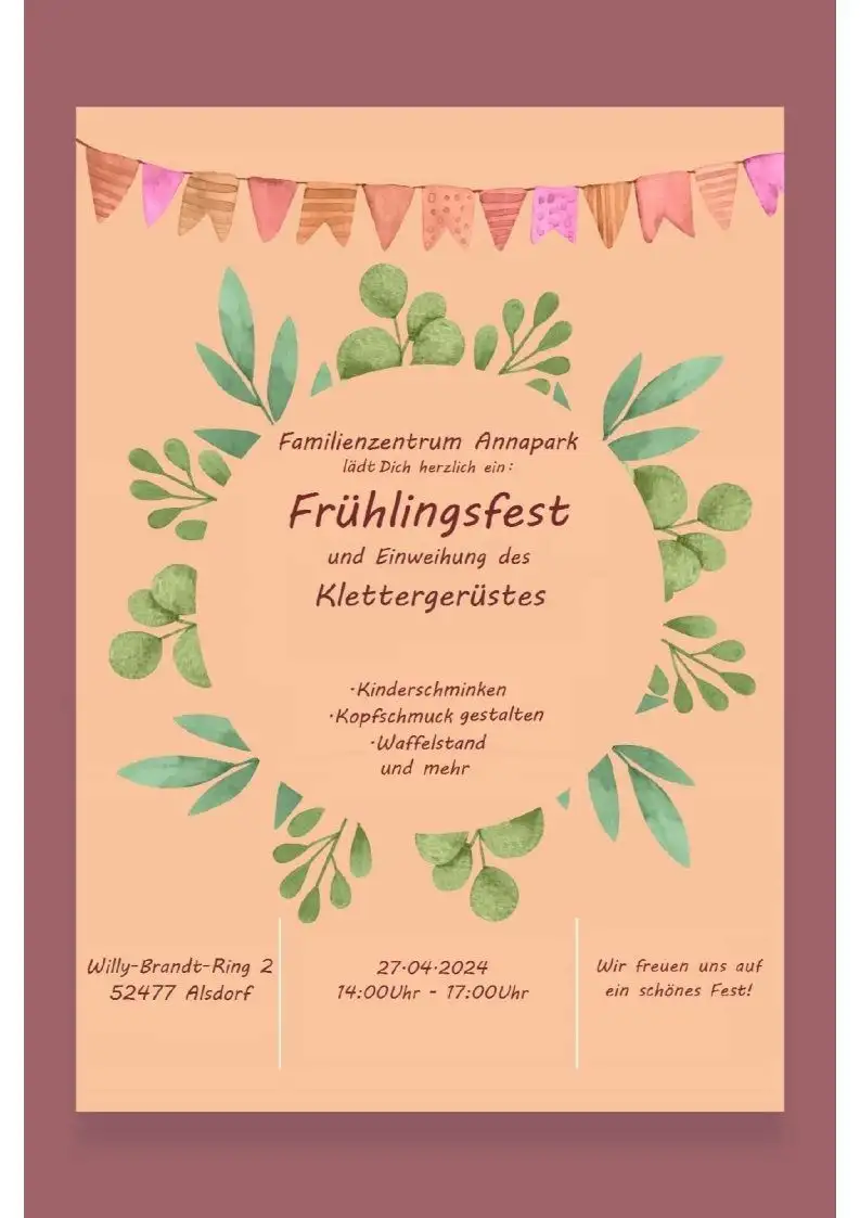 Frühlingsfest im Familienzentrum Annapark