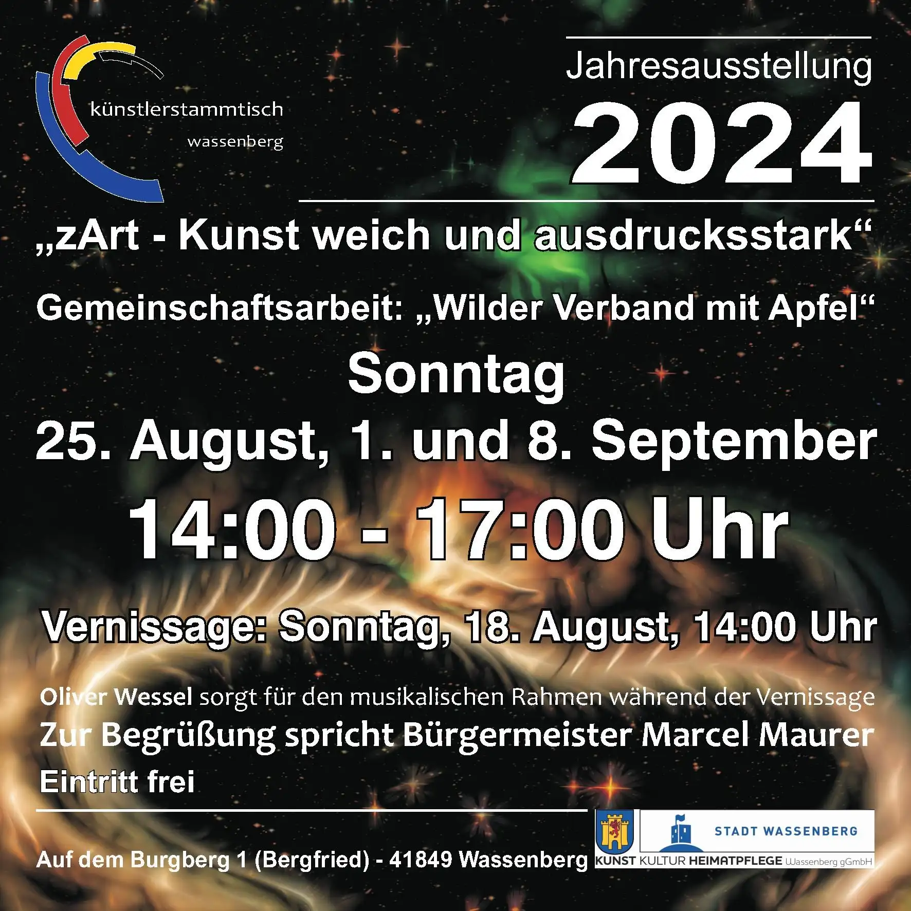 zArt – Kunst weich und ausdrucksstark: Vernissage im Bergfried Wassenberg