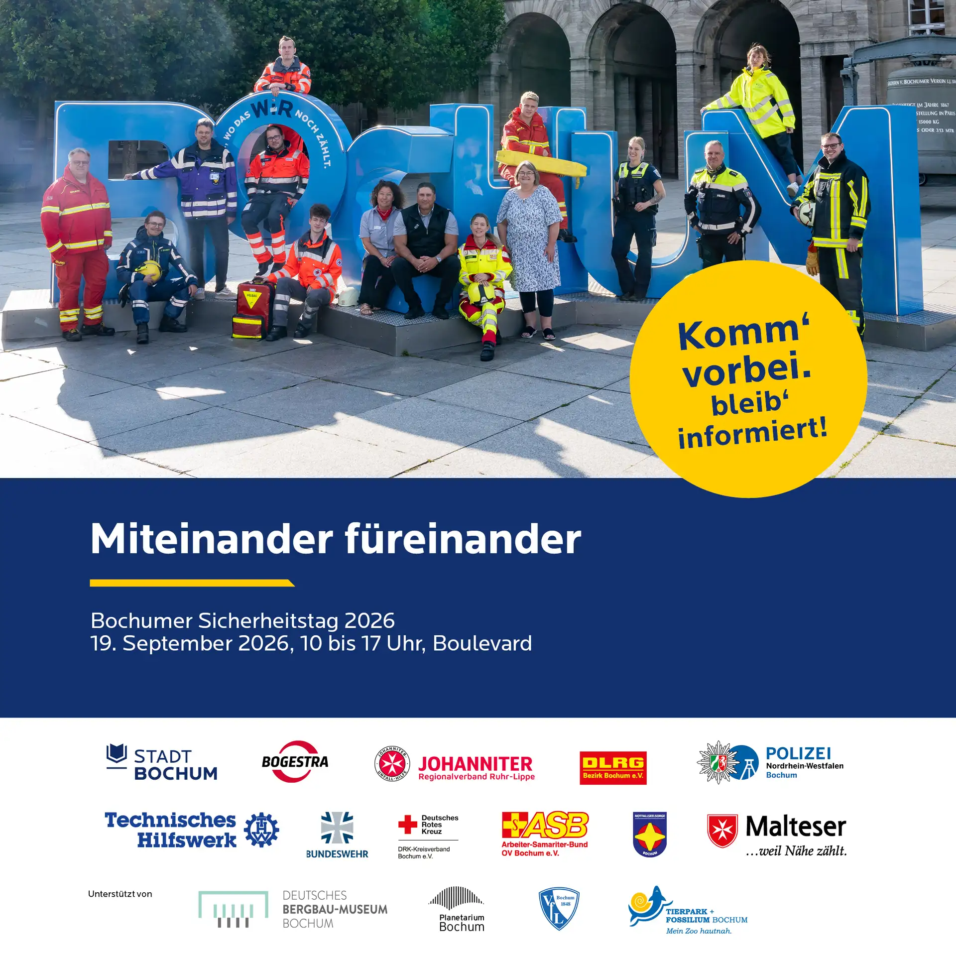 Bochumer Sicherheitstag „Miteinander füreinander“ auf dem Boulevard