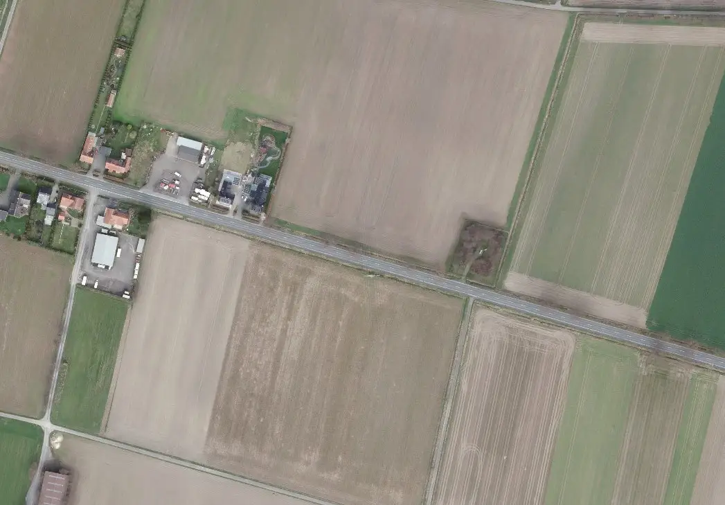 Plan/Skizze zum Freileitungsbau an der Lübbecker Straße (Mast 2) inkl. Projektangaben und Bauzeiten.