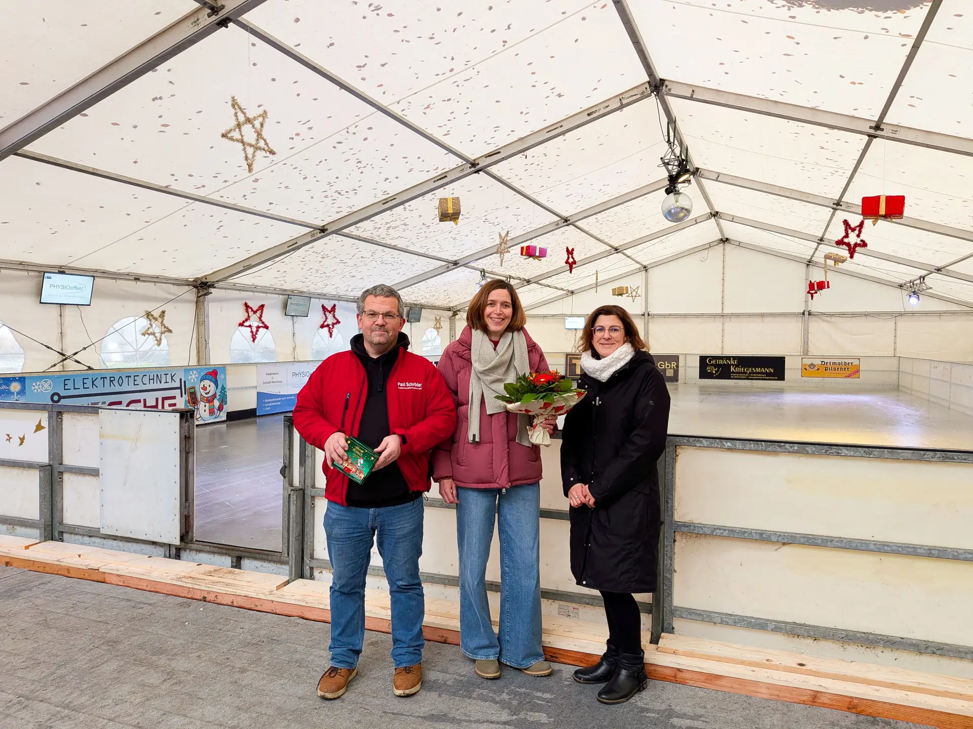 Eisbahn-Vergnügen in der Gartenschau Bad Lippspringe
